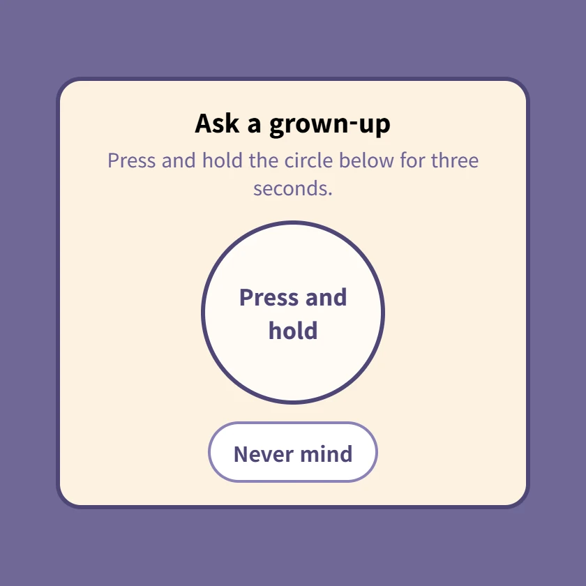 ⚙ The grown-up check